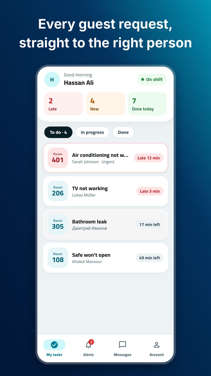Hotella CRM — screen 1